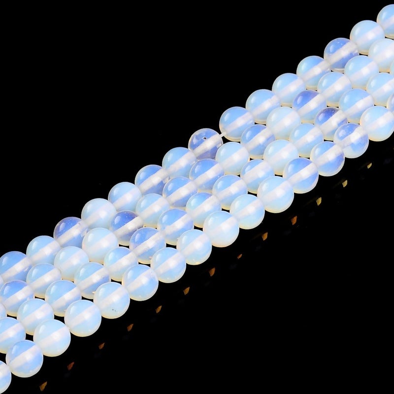 STAR LOONG Natural Stone Beads 3mm Opal Gemstone Round Loose Beads Crystal Energy Stone Healing Power for Jewelry Making DIY,1 Strand 15" - Image 4